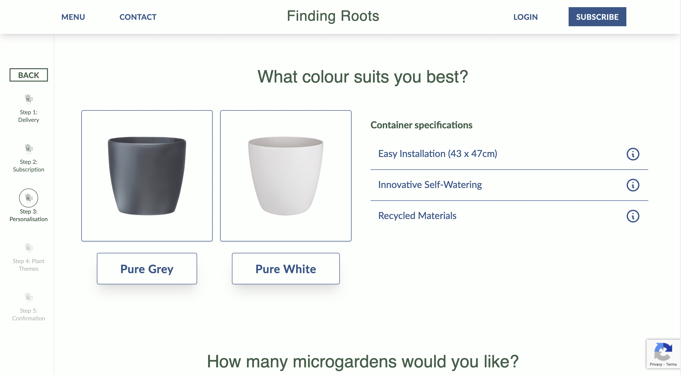 Screenshot of the concept of checkout for Finding Roots