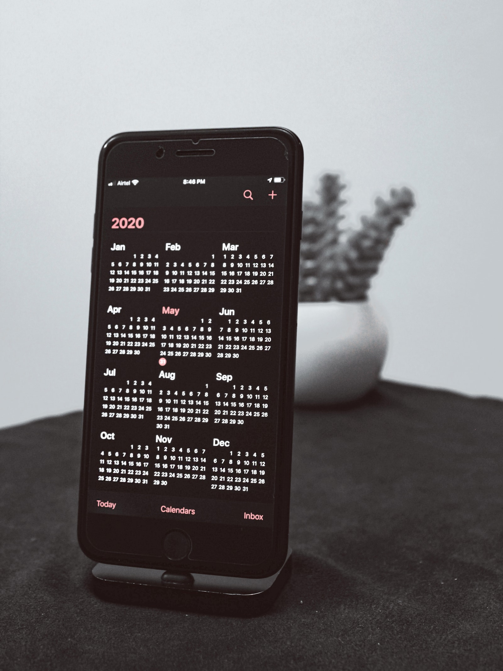 Calendar application on a mobile phone.