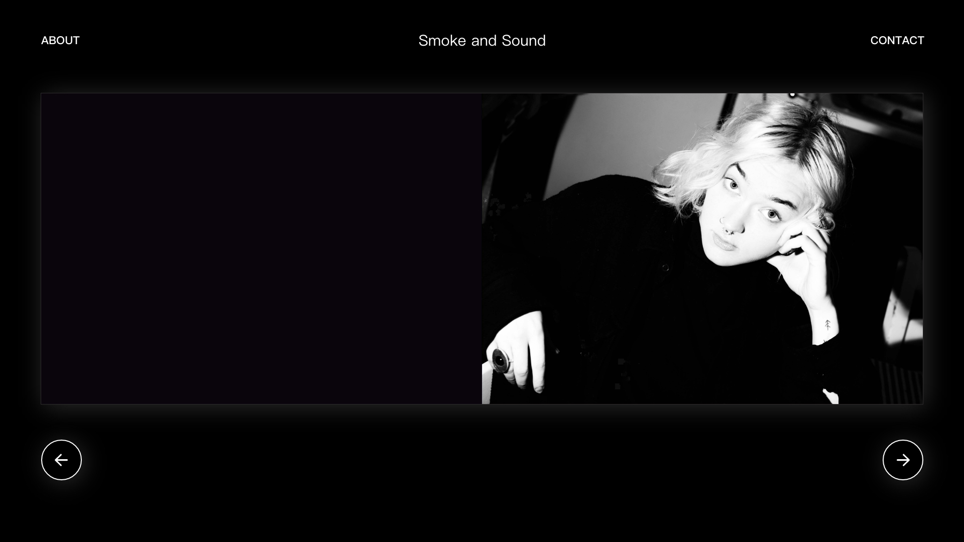 Screenshot of the gallery for Smoke and Sound